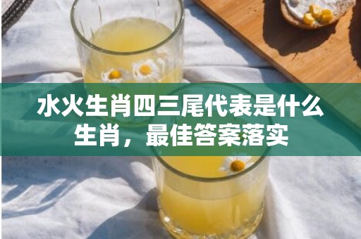 水火生肖四三尾代表是什么生肖，最佳答案落实