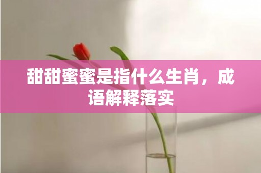 甜甜蜜蜜是指什么生肖，成语解释落实