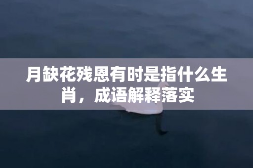 月缺花残恩有时是指什么生肖，成语解释落实