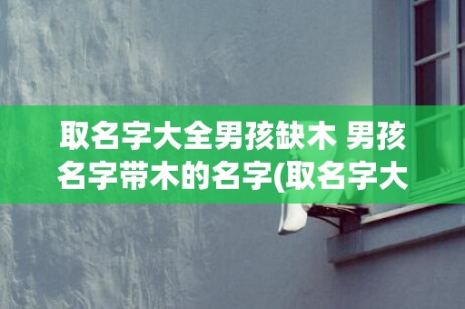 取名字大全男孩缺木 男孩名字带木的名字(取名字大全男孩缺木和缺火)