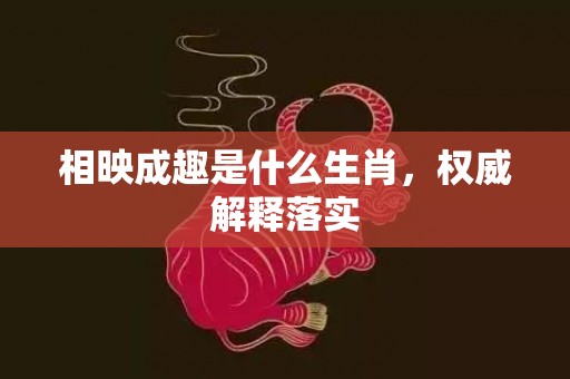 相映成趣是什么生肖，权威解释落实