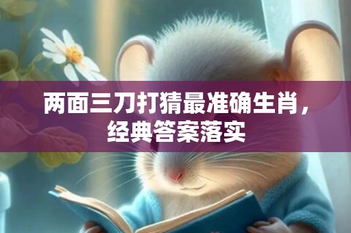 两面三刀打猜最准确生肖，经典答案落实