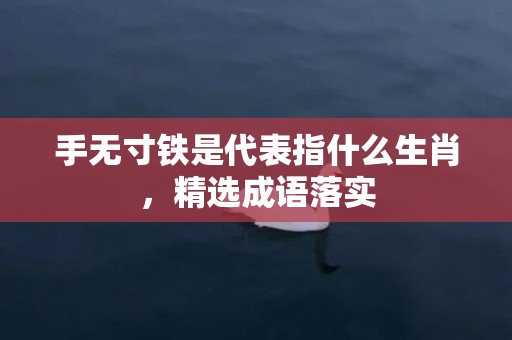 手无寸铁是代表指什么生肖，精选成语落实