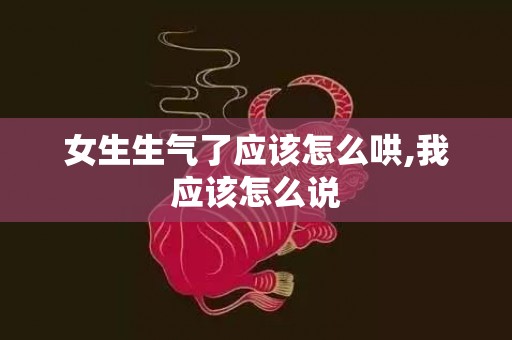 女生生气了应该怎么哄,我应该怎么说