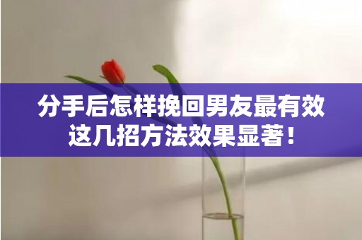 分手后怎样挽回男友最有效这几招方法效果显著！