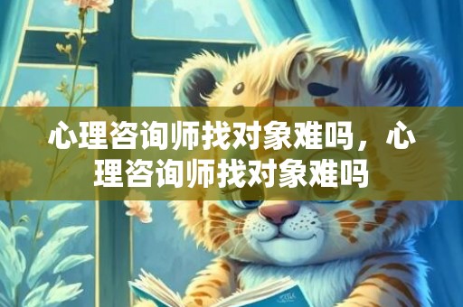 心理咨询师找对象难吗，心理咨询师找对象难吗