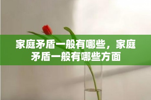 家庭矛盾一般有哪些，家庭矛盾一般有哪些方面