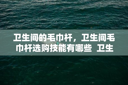 卫生间的毛巾杆，卫生间毛巾杆选购技能有哪些  卫生间瓷砖怎么搭配