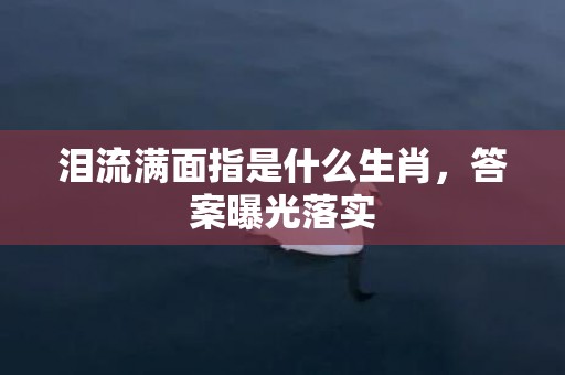 泪流满面指是什么生肖，答案曝光落实