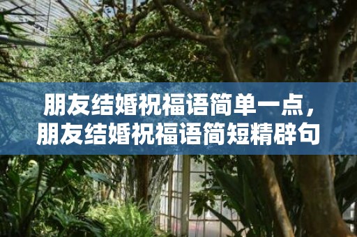 朋友结婚祝福语简单一点，朋友结婚祝福语简短精辟句子大全集短句