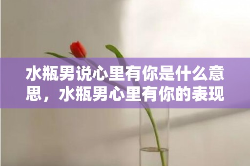 水瓶男说心里有你是什么意思，水瓶男心里有你的表现 怎样判断水瓶座在乎你，水瓶男真心爱你的表现