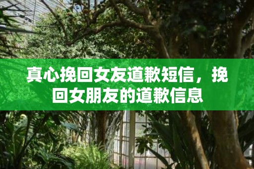 真心挽回女友道歉短信，挽回女朋友的道歉信息