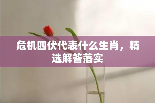 危机四伏代表什么生肖，精选解答落实