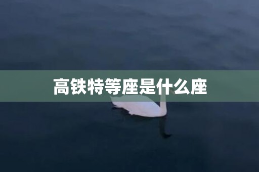 高铁特等座是什么座