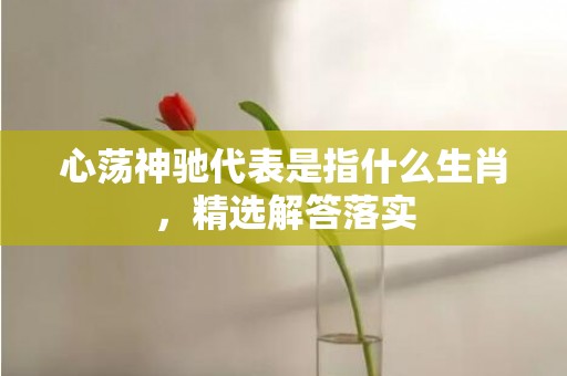 心荡神驰代表是指什么生肖，精选解答落实