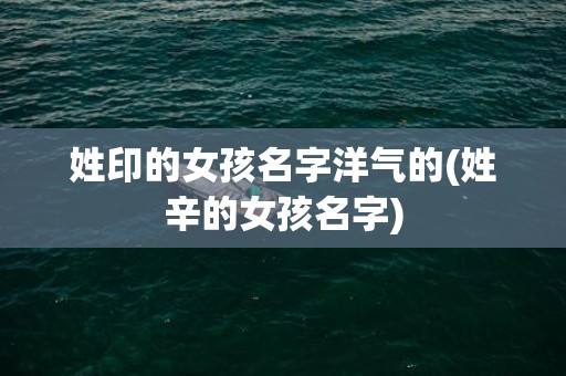 姓印的女孩名字洋气的(姓辛的女孩名字)