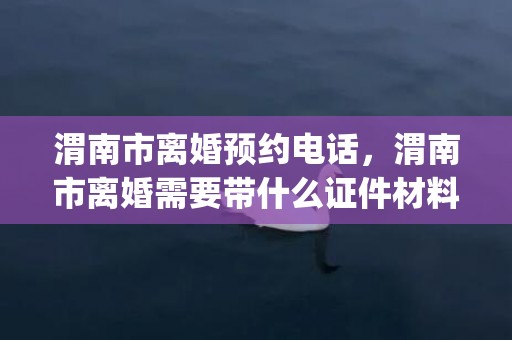 渭南市离婚预约电话，渭南市离婚需要带什么证件材料(怎么离婚,需要什么材料)