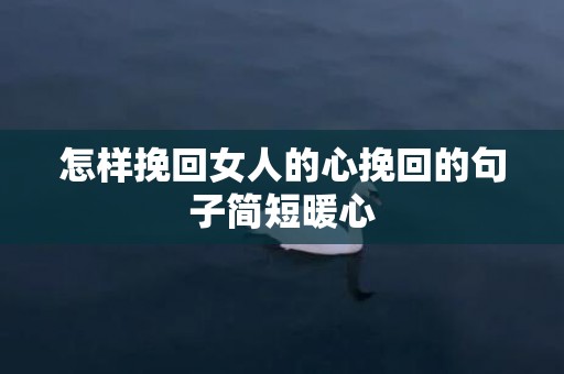 怎样挽回女人的心挽回的句子简短暖心