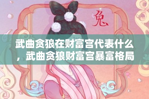 武曲贪狼在财富宫代表什么，武曲贪狼财富宫暴富格局