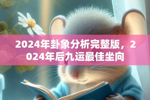 2024年卦象分析完整版，2024年后九运最佳坐向