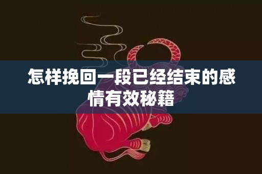 怎样挽回一段已经结束的感情有效秘籍