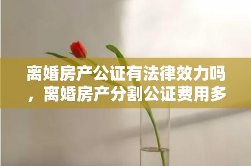 离婚房产公证有法律效力吗，离婚房产分割公证费用多少钱