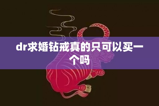 dr求婚钻戒真的只可以买一个吗