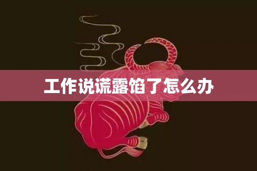 工作说谎露馅了怎么办