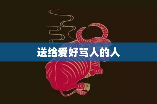 送给爱好骂人的人