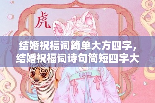 结婚祝福词简单大方四字，结婚祝福词诗句简短四字大全