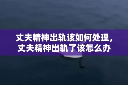 丈夫精神出轨该如何处理，丈夫精神出轨了该怎么办