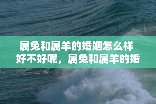 属兔和属羊的婚姻怎么样 好不好呢，属兔和属羊的婚姻相配吗