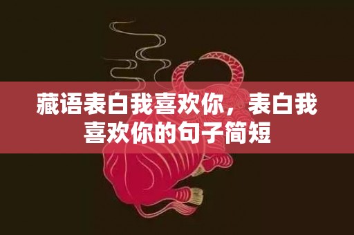 藏语表白我喜欢你，表白我喜欢你的句子简短