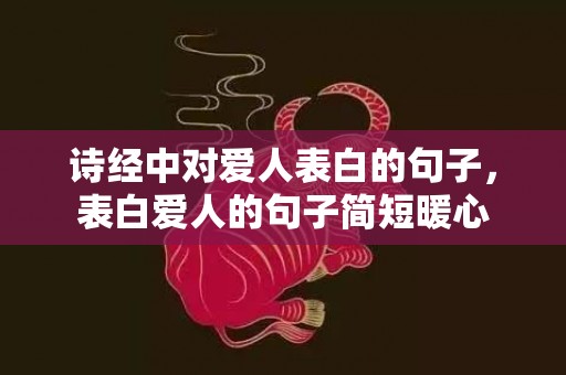 诗经中对爱人表白的句子，表白爱人的句子简短暖心