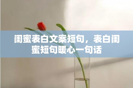 闺蜜表白文案短句，表白闺蜜短句暖心一句话