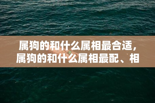 属狗的和什么属相最合适，属狗的和什么属相最配、相克