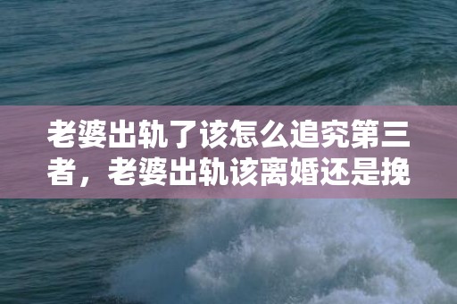 老婆出轨了该怎么追究第三者，老婆出轨该离婚还是挽回她