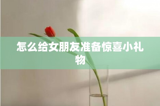 怎么给女朋友准备惊喜小礼物