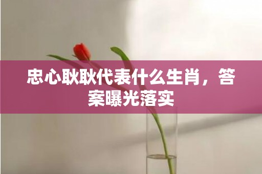 忠心耿耿代表什么生肖，答案曝光落实