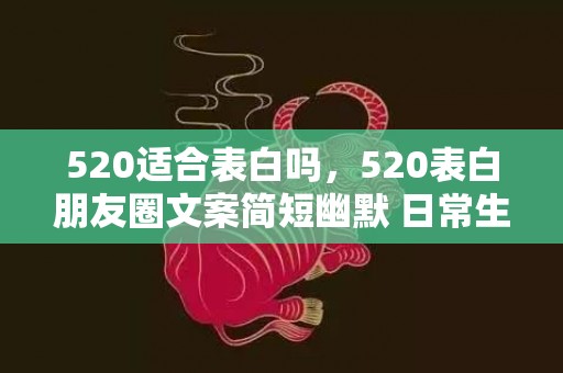 520适合表白吗，520表白朋友圈文案简短幽默 日常生活朋友圈文案