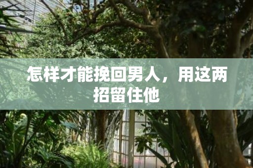 怎样才能挽回男人，用这两招留住他