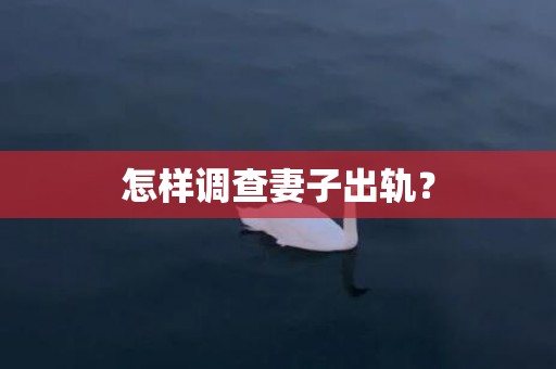 怎样调查妻子出轨？