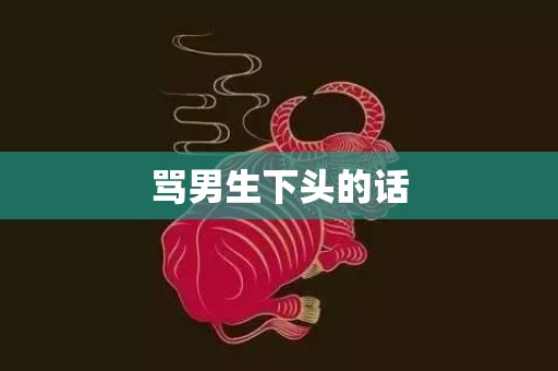 骂男生下头的话