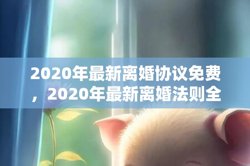 2020年最新离婚协议免费，2020年最新离婚法则全文阅读 2021年民法典离婚法