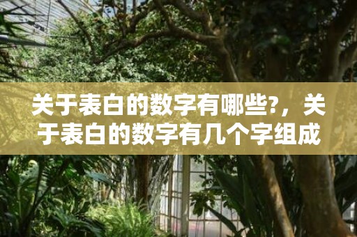 关于表白的数字有哪些?，关于表白的数字有几个字组成 爱情表白数字一到十