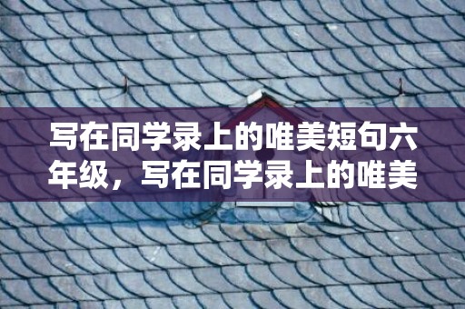 写在同学录上的唯美短句六年级，写在同学录上的唯美短句小学，回忆同学录的感悟句子