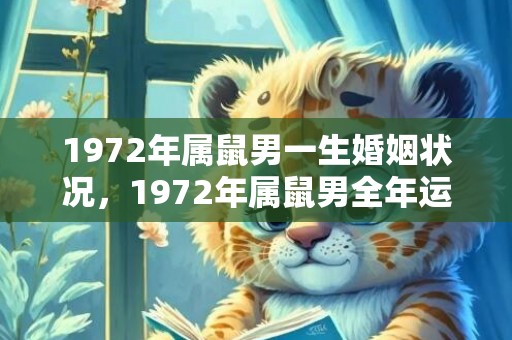 1972年属鼠男一生婚姻状况，1972年属鼠男全年运势详解