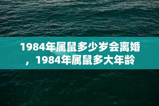 1984年属鼠多少岁会离婚，1984年属鼠多大年龄