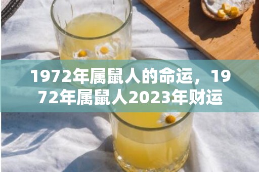 1972年属鼠人的命运，1972年属鼠人2023年财运