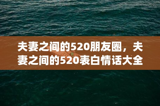 夫妻之间的520朋友圈，夫妻之间的520表白情话大全(简短的表白情话)